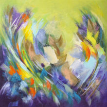 Swirl abstract painting by Danuta Antas. Original one-of-a-kind abstract art by expressionist painter