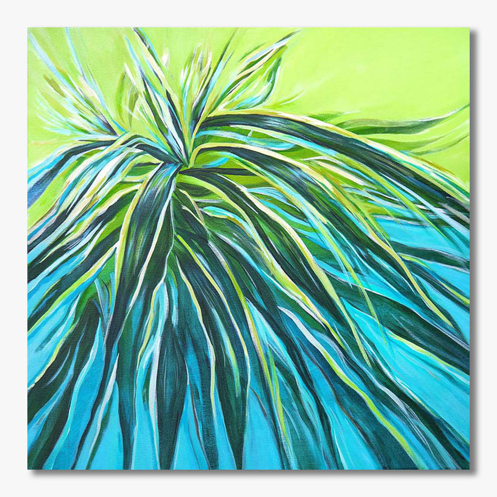 Dracena obraz abstrakcyjny do dekoracji wnętrz 60 x 60 obraz abstrakcyjny, obraz do dekoracji wnętrz, obraz niebieski, obraz do nowoczesnego wnętrza, obrazy kwadratowe