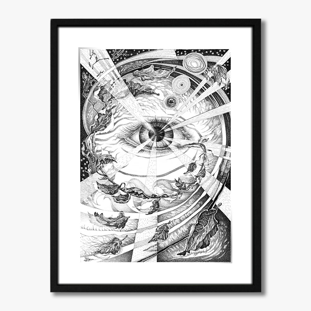 Chaos - Genesis rysunek piórkiem i tuszem Danuta Antas Art rysunek artystyczny, genesis, stworzenie świata, fantasy, rysunek piórkiem i tuszem, rysunki fantasy, unikalne prace artystyczne, rysunki dla kolekcjonerów